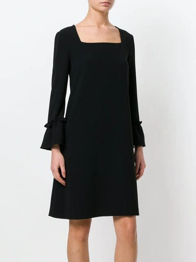 ruched sleeve dress