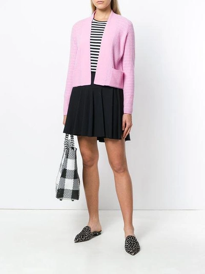 Shop Allude Ribbed Cardigan In Pink