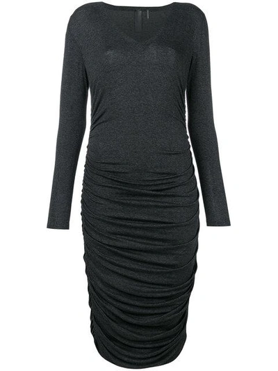 Shop Norma Kamali Ruched Jersey Dress