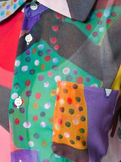 Shop Comme Des Garçons Graphic Print Shirt In Multicolour