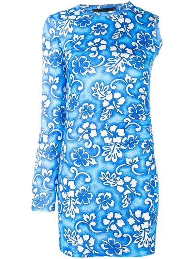 Shop Dsquared2 Printed One Sleeve Dress