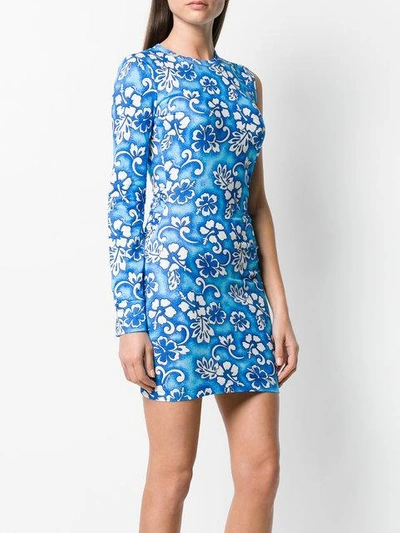 Shop Dsquared2 Printed One Sleeve Dress