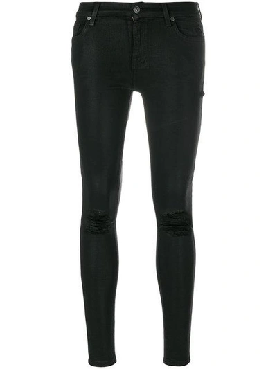 Shop 7 For All Mankind Skinny Jeans - Black