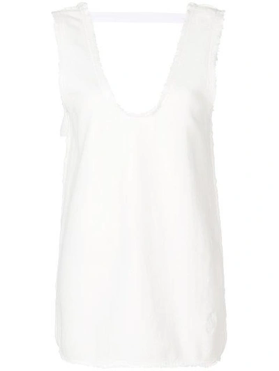 Shop Jw Anderson Back Neck Strap Top In White