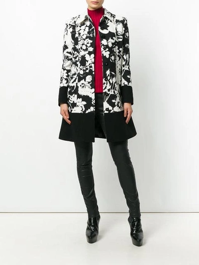 floral patterned coat
