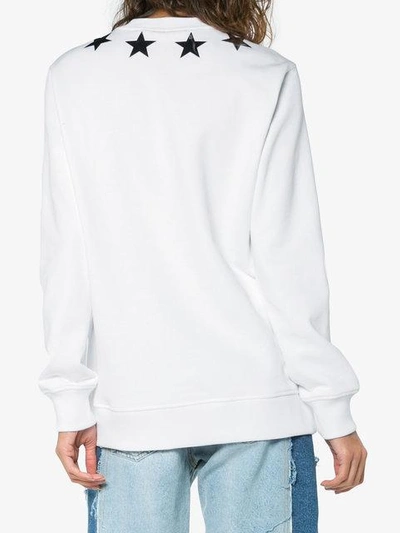 Shop Givenchy Sweatshirt Mit Metallic-sternen In White