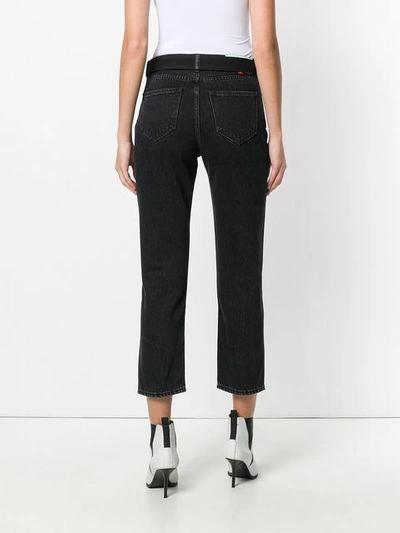 Shop Off-white Straight Leg Trousers In Black