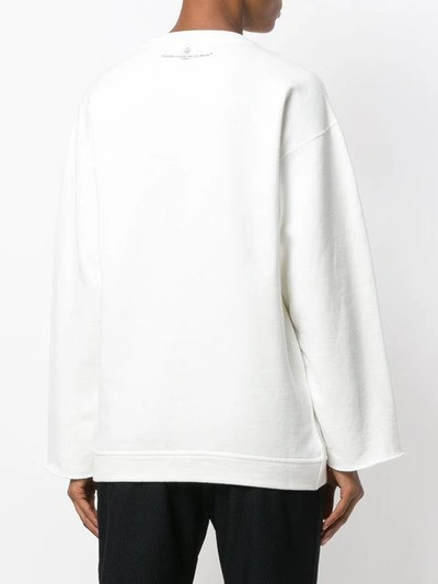 Shop Golden Goose Logo Embroidered Sweatshirt In White