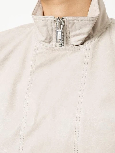 Shop Rick Owens Cropped Bomber Jacket In Pink