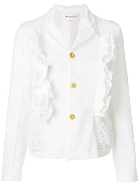 comme des garcons white jacket