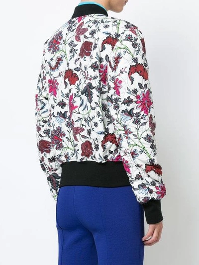 Shop Diane Von Furstenberg Bomberjacke Mit Floralem Print In White