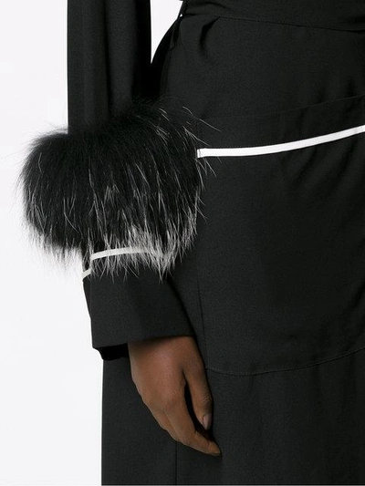 Shop Andrea Bogosian Embellished Trench Coat In Black
