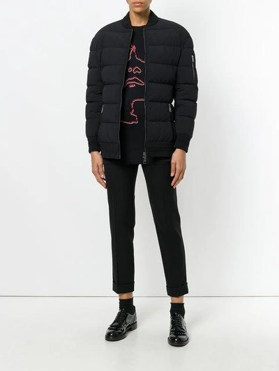 Shop Neil Barrett Padded Bomber Jacket In Black