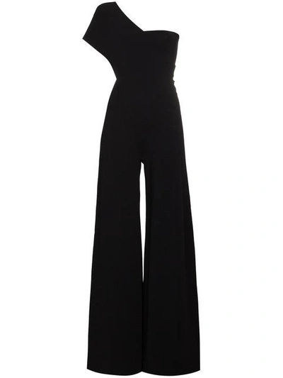 Shop Stella Mccartney Asymmetric Jumpsuit In Black