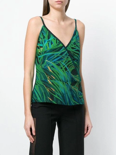 Shop Elie Saab Printed Cami Top In Green