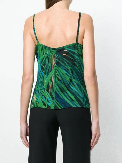 Shop Elie Saab Printed Cami Top In Green