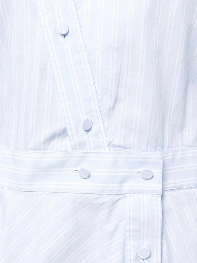 Shop Cedric Charlier Cédric Charlier Striped Shirt Dress - Blue