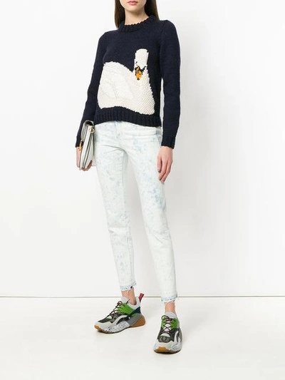 Shop Stella Mccartney Faded Skinny Jeans In White