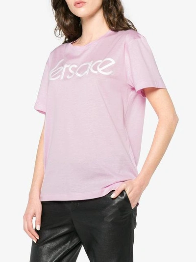 Shop Versace Pink Vintage Logo T-shirt