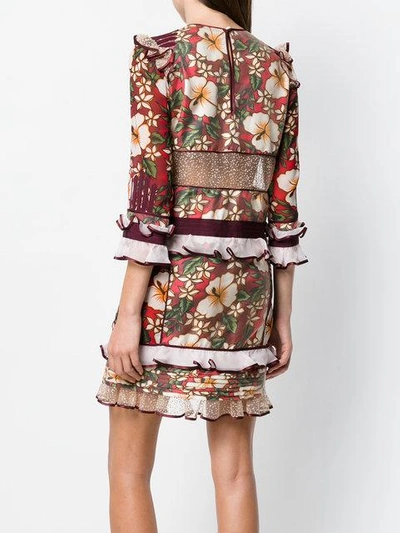 Shop Dsquared2 Ruffled Mini Dress - Multicolour