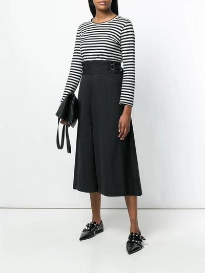 Shop 132 5. Issey Miyake Cropped Wide Leg Trousers In Black