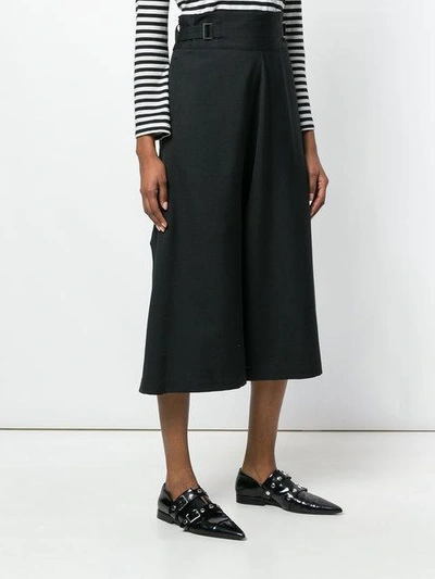 Shop 132 5. Issey Miyake Cropped Wide Leg Trousers In Black