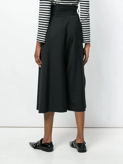 Shop 132 5. Issey Miyake Cropped Wide Leg Trousers In Black