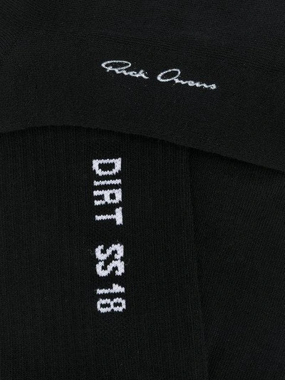 Shop Rick Owens Dirt Ss18 Socks In Black