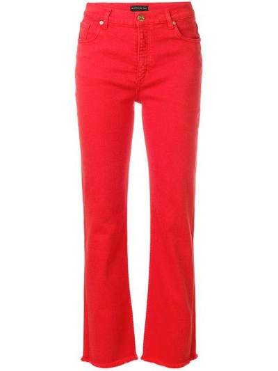 Shop Etro Straight Leg Jeans - Red