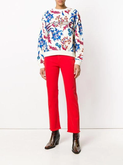 Shop Etro Straight Leg Jeans - Red