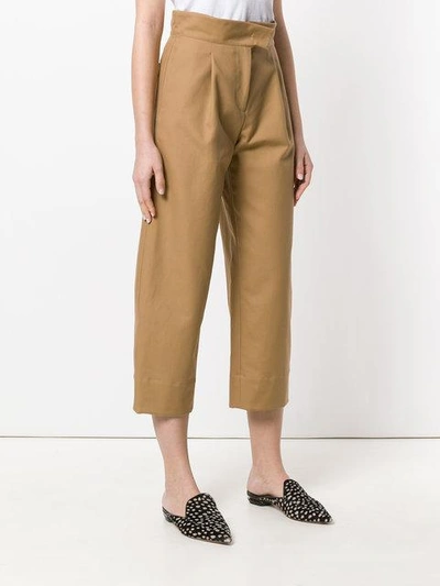 Shop Carven High Waisted Cropped Trousers