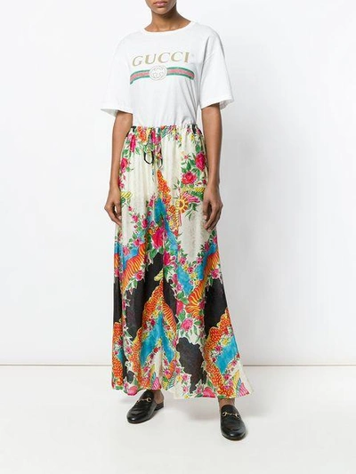 patterned palazzo trousers