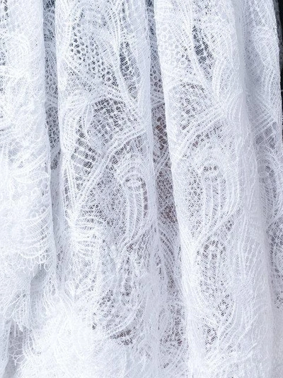 Shop Ermanno Scervino Lace Asymmetric Skirt - White