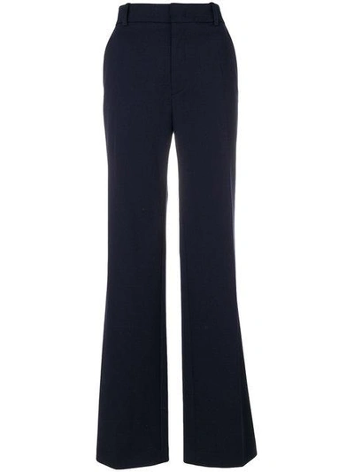 Shop Joseph Tailored Palazzo Pants In Blue