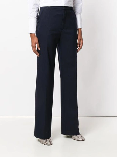 Shop Joseph Tailored Palazzo Pants In Blue