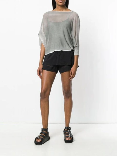 Shop Lost & Found Ria Dunn Single Sleeve Knit Top - Grey