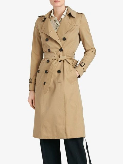 Shop Burberry The Chelsea – Extra-long Trench Coat In Neutrals
