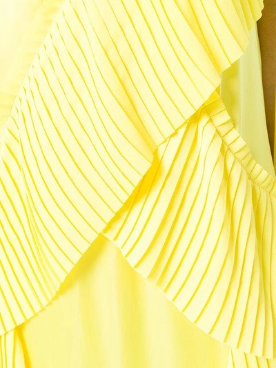 Shop Kenzo Ruffled Midi Dress In Yellow