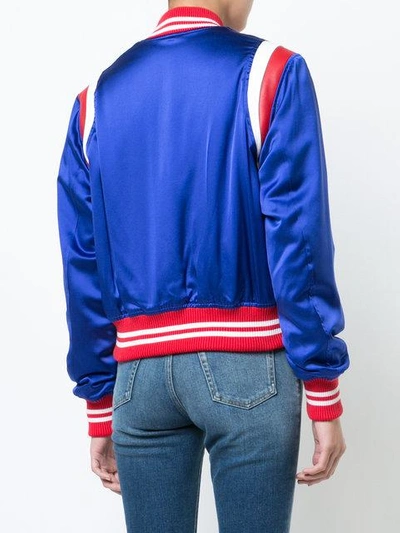 Shop Amiri Varsity Baseball Jacket In Blue