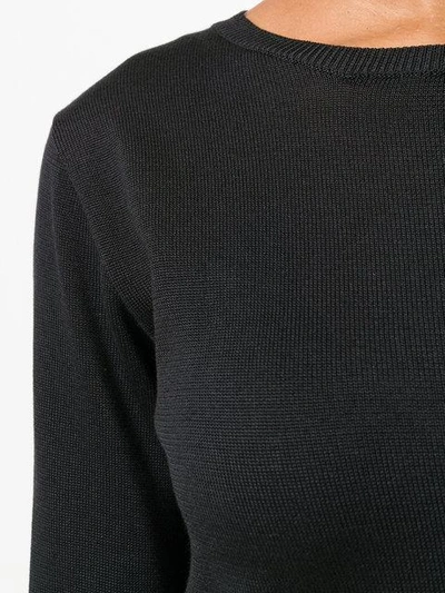 Shop Cristaseya Boat Neck Jumper In Black