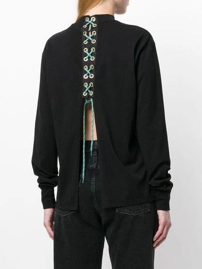 lace up-detailed jumper