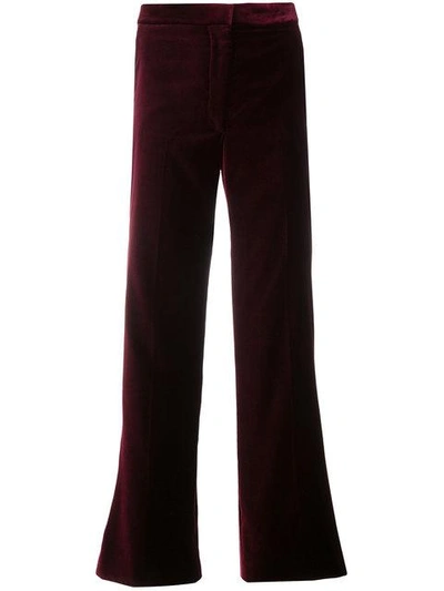 Shop Stella Mccartney High-waisted Cropped Trousers In Red