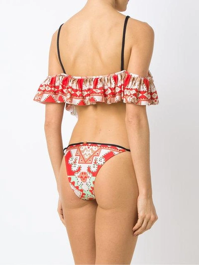 Shop Adriana Degreas Printed Bikini Set In Red