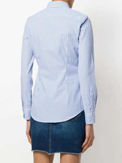 Shop Polo Ralph Lauren Striped Stretch Shirt - Blue