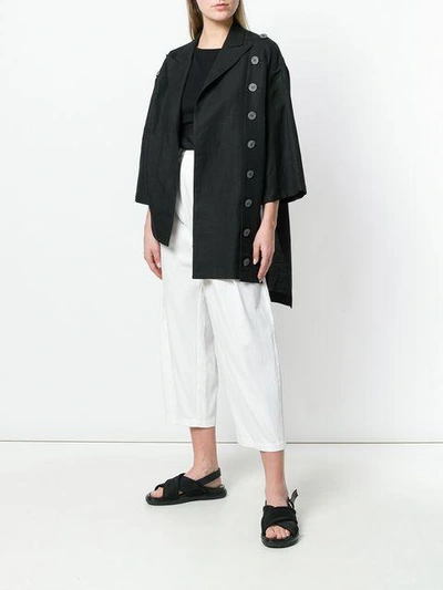 Shop Yohji Yamamoto Oversized Asymmetric Jacket