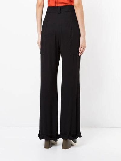 Shop Taylor Wide-leg Trousers In Black