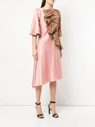 Shop Pose Arazzi Asymmetric Printed Ruffle Dress - Pink