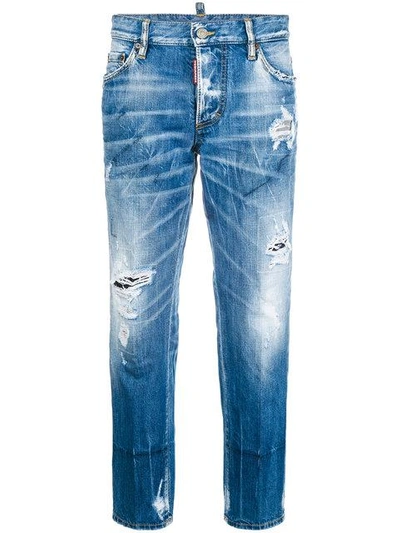 Shop Dsquared2 Boyfriend Jeans - Blue