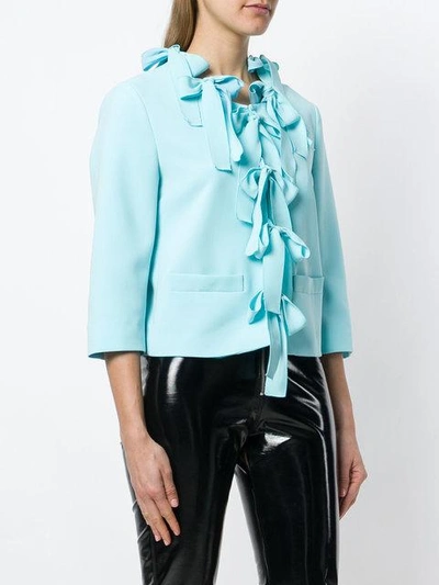 Shop Boutique Moschino Cady Bow Jacket - Blue