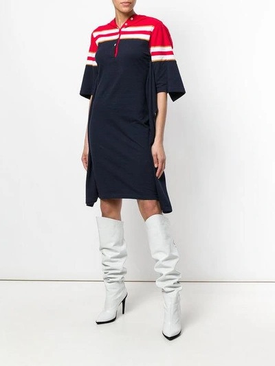 Shop Y/project Polo Shirt Dress In Blue